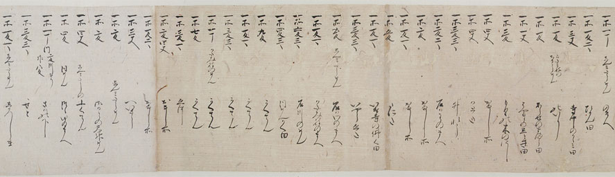 第2巻 - 1 健軍社領肥後津守保田地坪付目録写　刊本14号 (6/7)